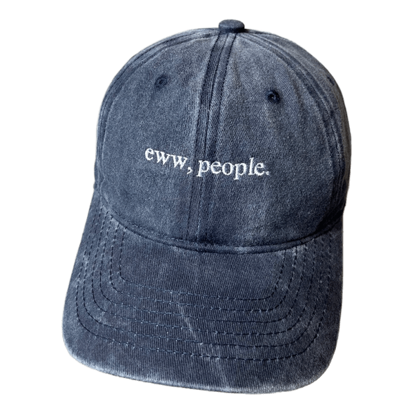 Blue embroidered baseball cap