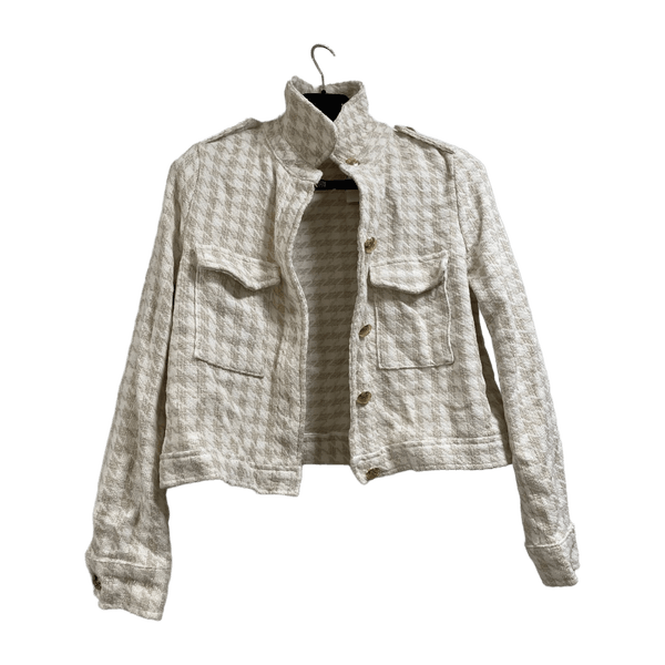 Beige cropped jacket