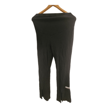 Schwarze gerippte Hose Umstandsmode