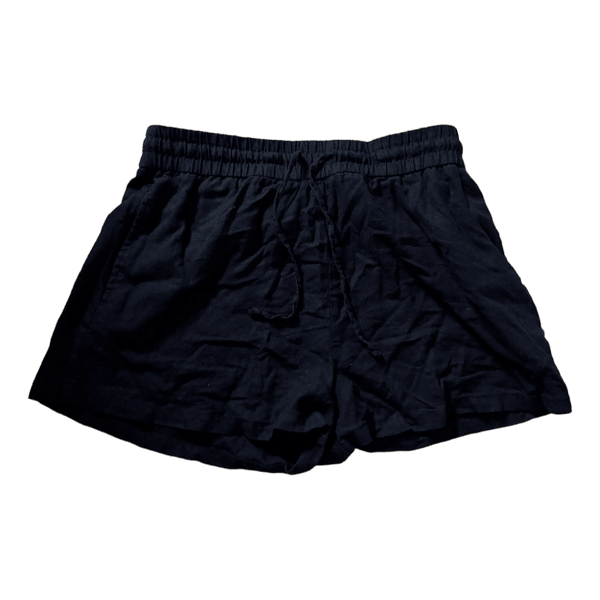 Sorte shorts med bindebånd