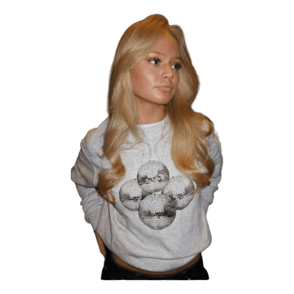 Grå disko kugle sweater