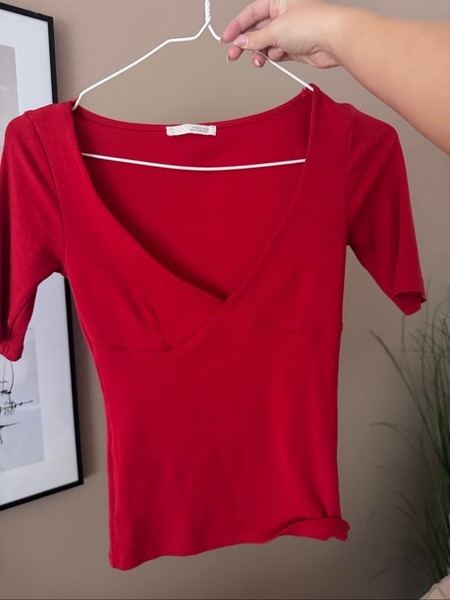 Rød zara top