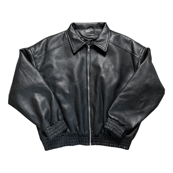 Veste en cuir noir enfants riches déprimés taille M