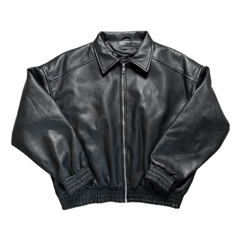 Veste en cuir noir enfants riches déprimés taille M