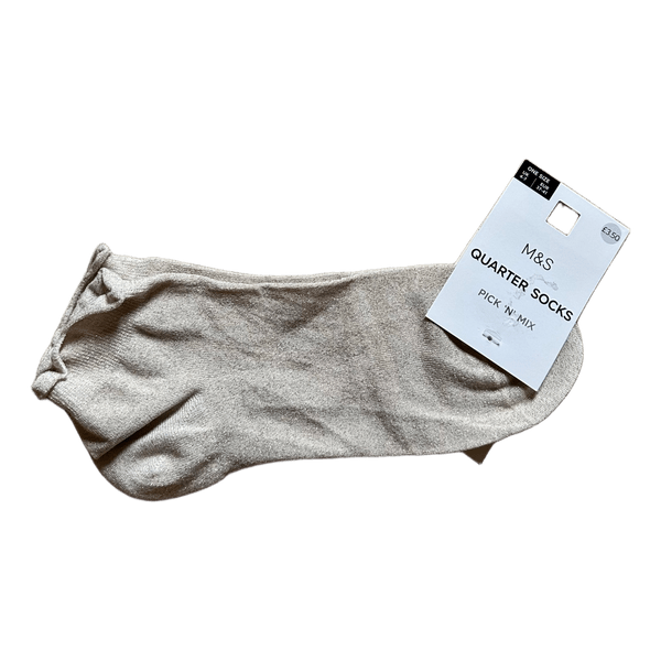 M&S glittery quarter socks