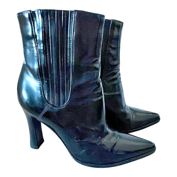Black leather ankle boots Casadei