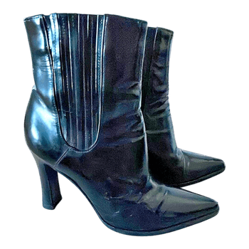 Black leather ankle boots Casadei