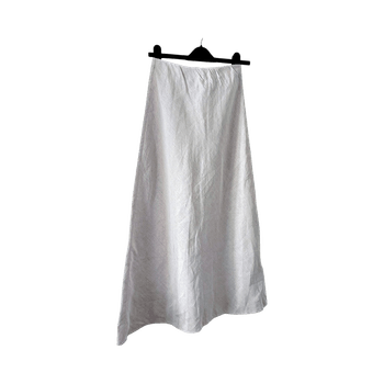 Beige pellavasekoite maksihame