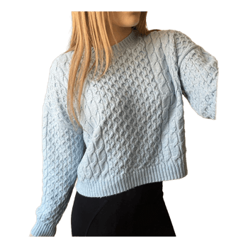 Light blue cable knit sweater