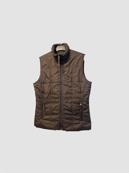 Brown quilted vest