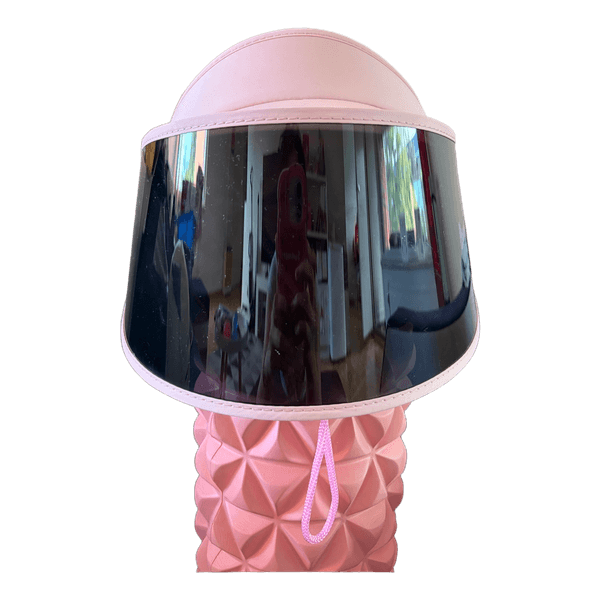 Pink sun visor hat