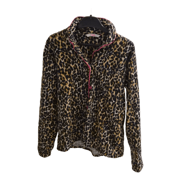 Leopard print fleece top