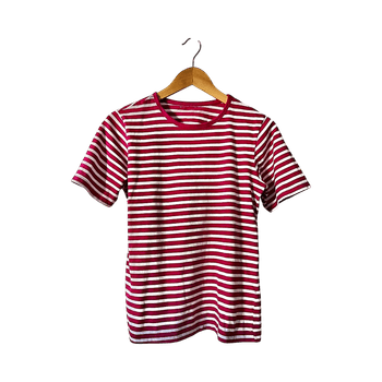 Fuchsia and white striped t-shirt