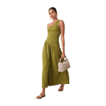 Vihreä drop-waist mekko