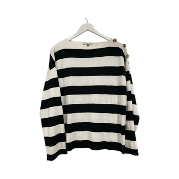 Striped boatneck sweater