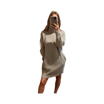 Grey knitted dress