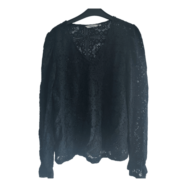 Sort Cream blondebluse