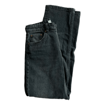 black straight leg jeans high waist denim vintage style