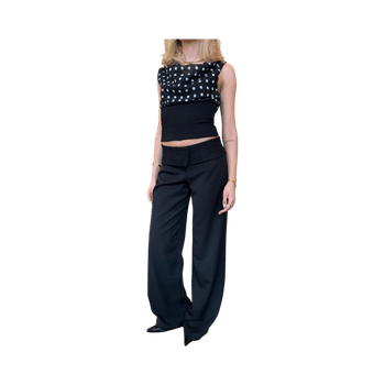 Calsia suit pants with lace trim - design by si