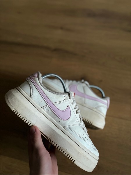 Nike platform sneakers white/pink