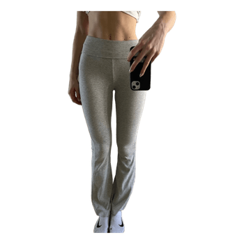 Grey ribbed trousers