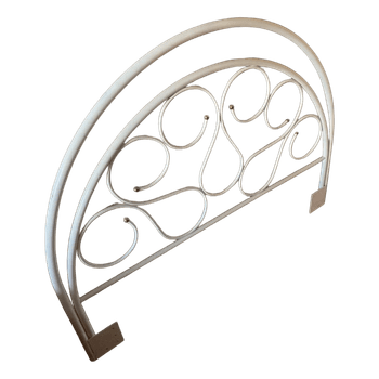 White metal headboard