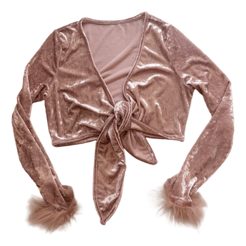 Pink velvet top
