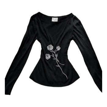 Black long sleeve top
