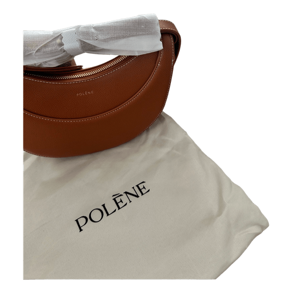 Brown leather Polene handbag