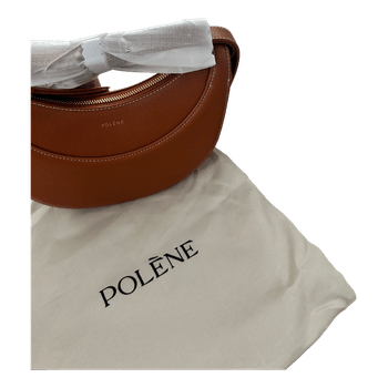 Brown leather Polene handbag