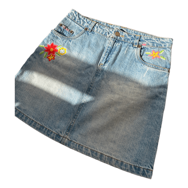 Vintage broderet nederdel