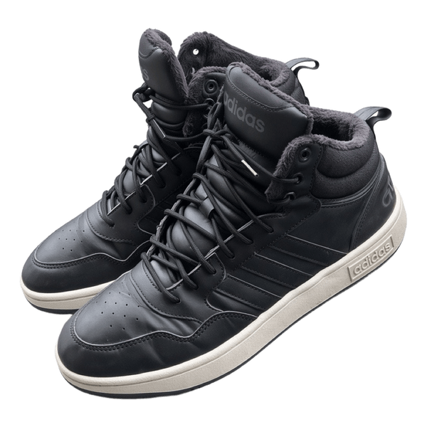 Adidas black high-top sneakers