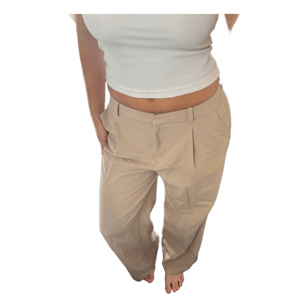 Beige habitbukser med vidde