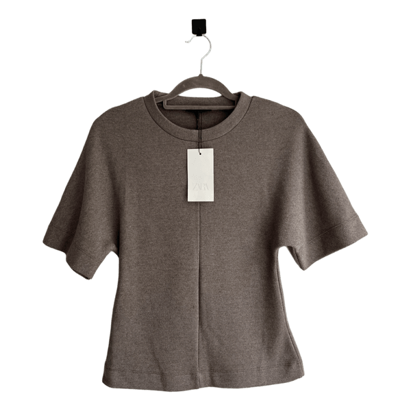 Brown knit top