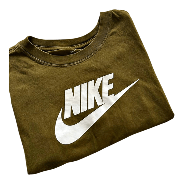 Khaki Nike cropped t-shirt