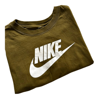 Khaki Nike cropped t-shirt