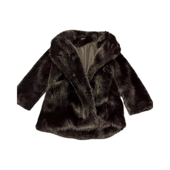 Black fur coat