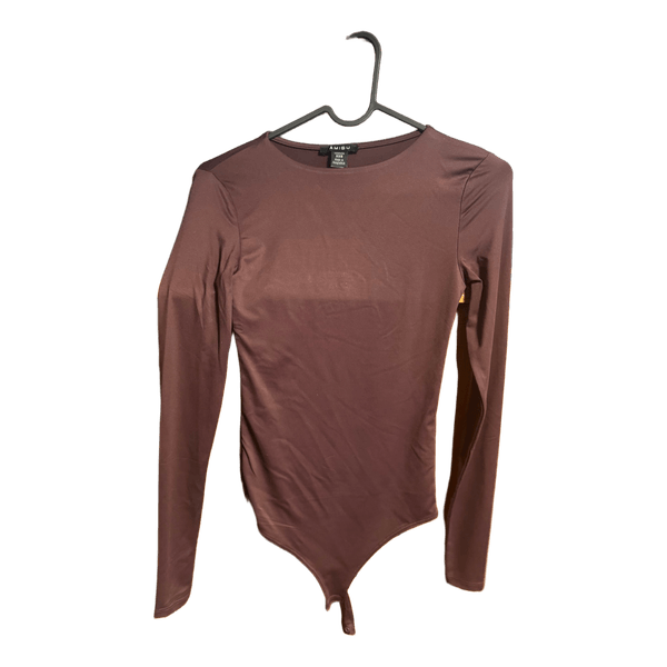Brown long sleeve bodysuit