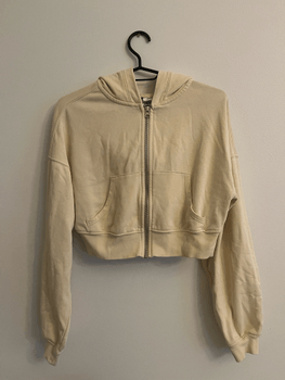 beige lyhyt vetoketjuhuppari
