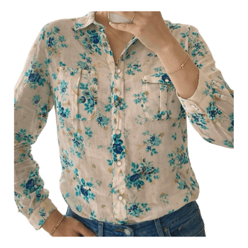Vila romantic cotton shirt, size S 🩵