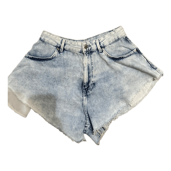 Bershka acid wash denim shorts