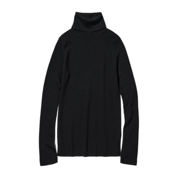 Black ribbed turtleneck jumper