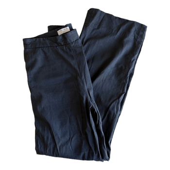 Black wide-leg trousers