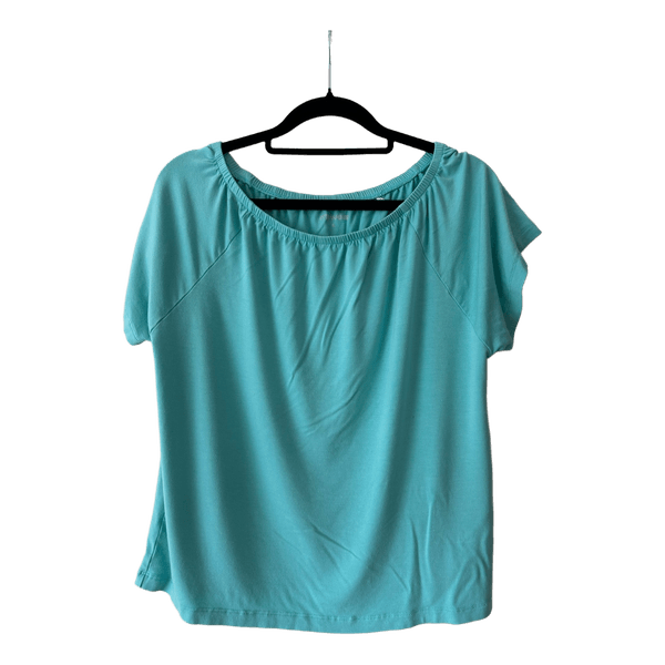 Blue viscose t-shirt