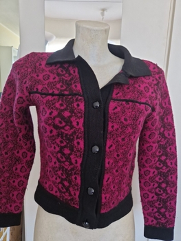Burgundy Merino wool Cardigan 