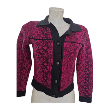 Burgundy Merino wool Cardigan 
