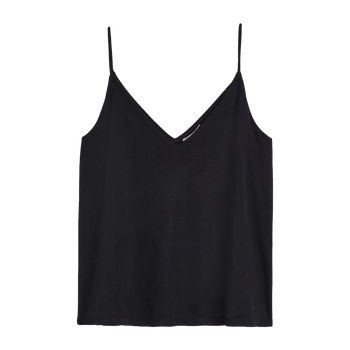 Black V-neck strap top XL