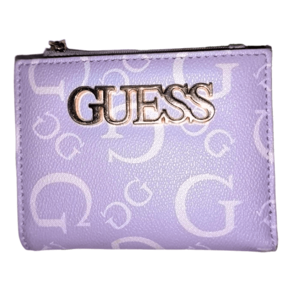 Guess purple monogram wallet