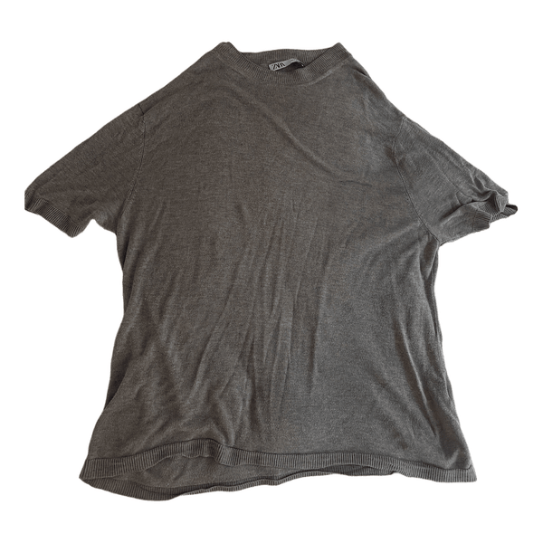 Grå stickad t-shirt Zara