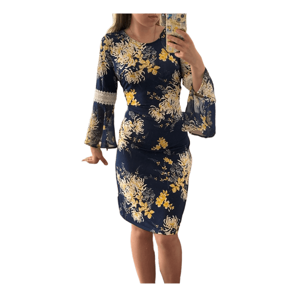 Blue floral dress